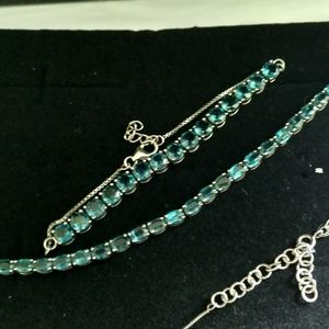 London Blue necklace with bracelet